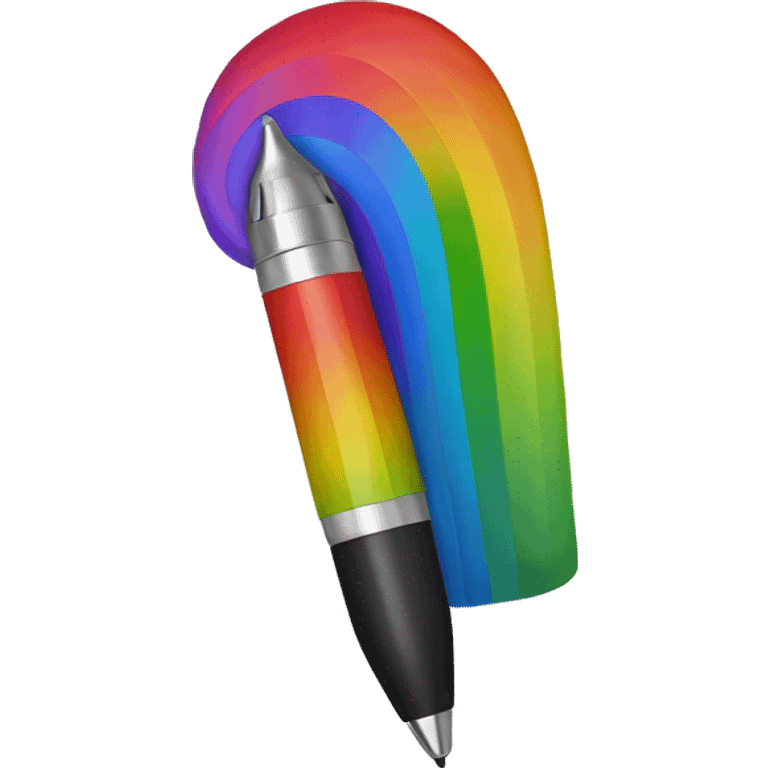 pen and rainbow emoji