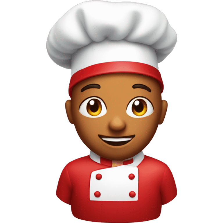 red  chef candy whit face emoji