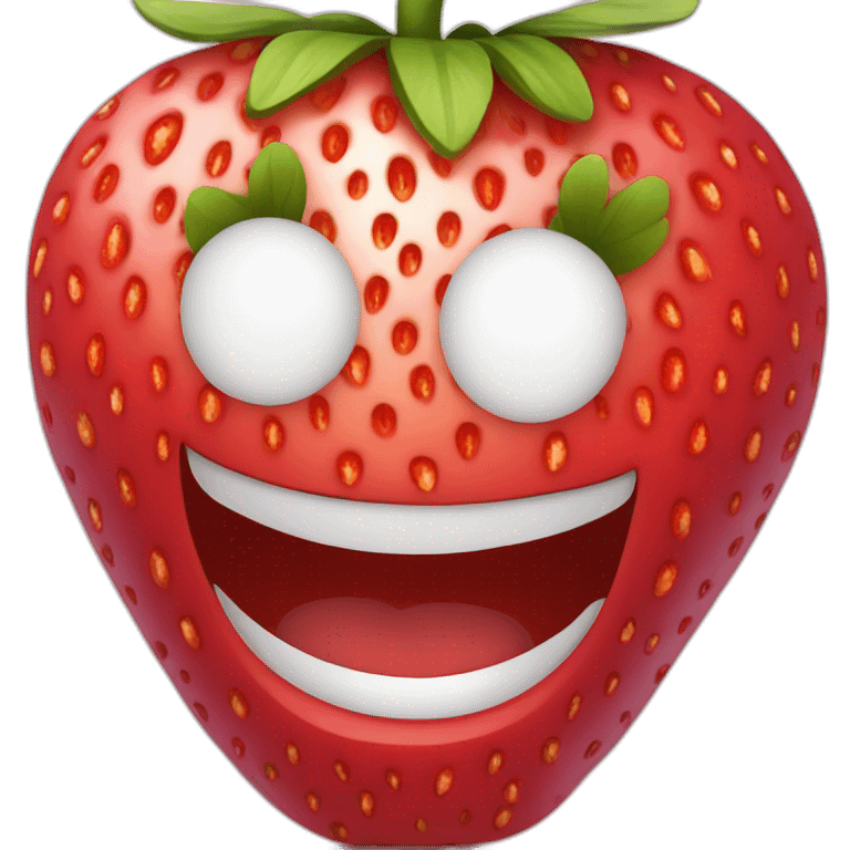 Strawberry smile emoji