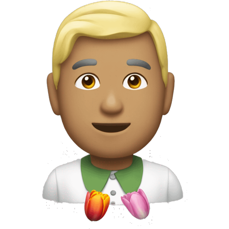 Tulipán con burbujas  emoji