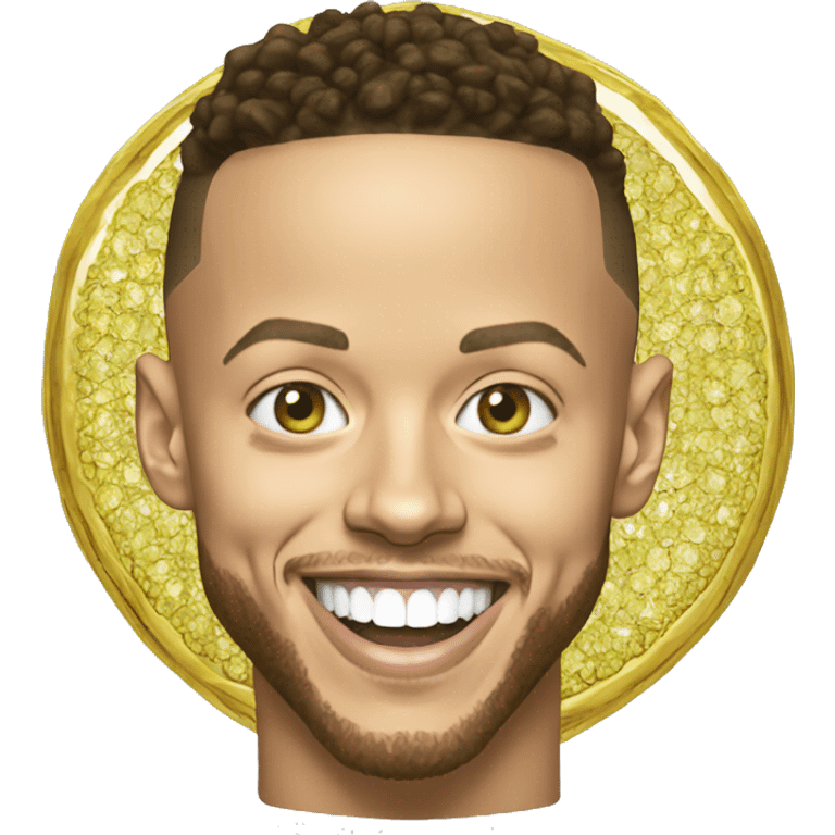 stephen curry smiling with diamond grillz emoji