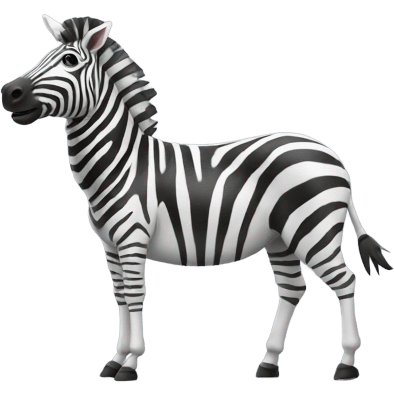 Zebra with a whistle emoji