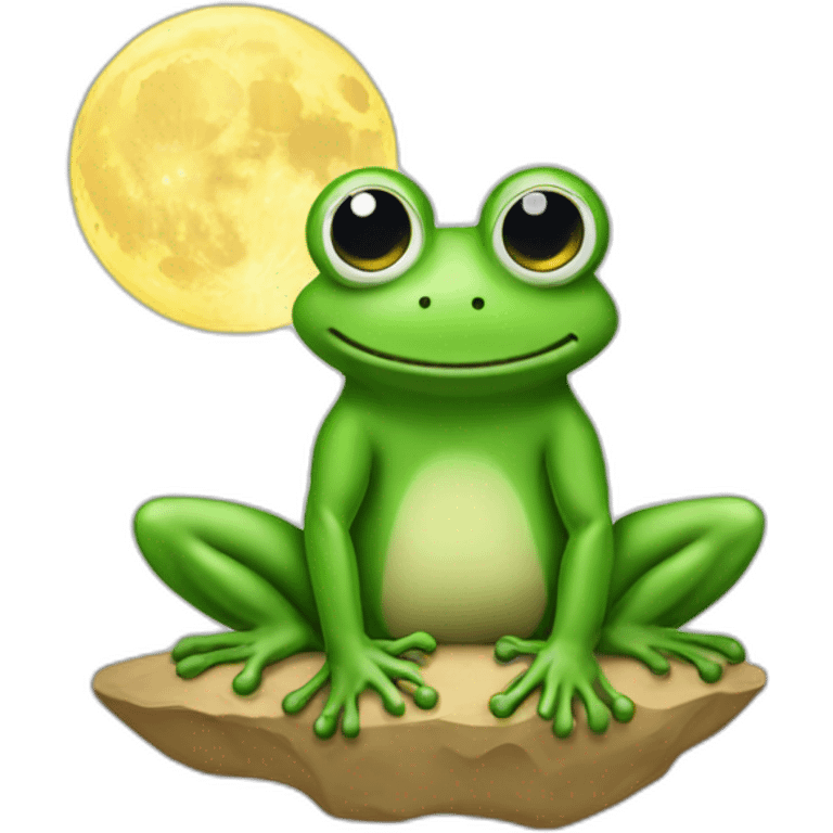 Grenouille sur la lune emoji