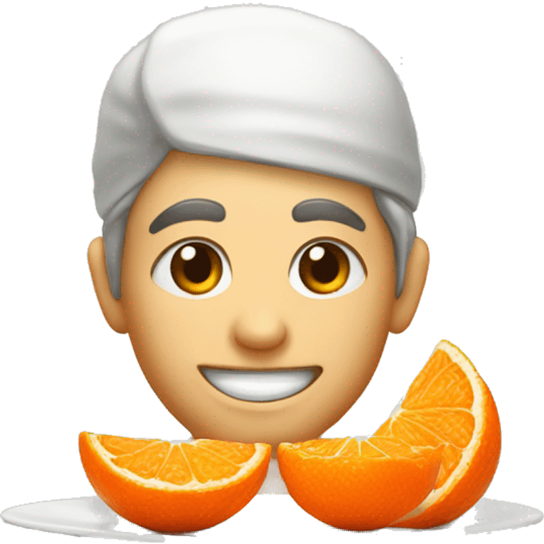 Tangerines at the plate emoji