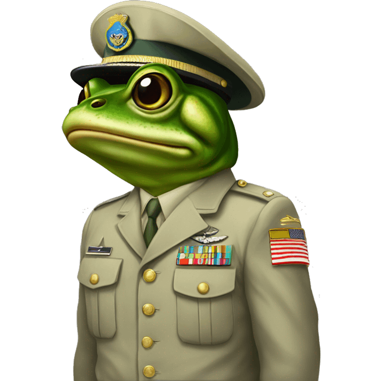 Military frog emoji