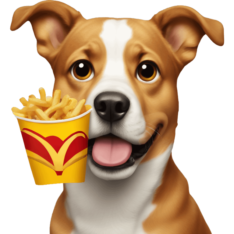 Dog eating maccas emoji