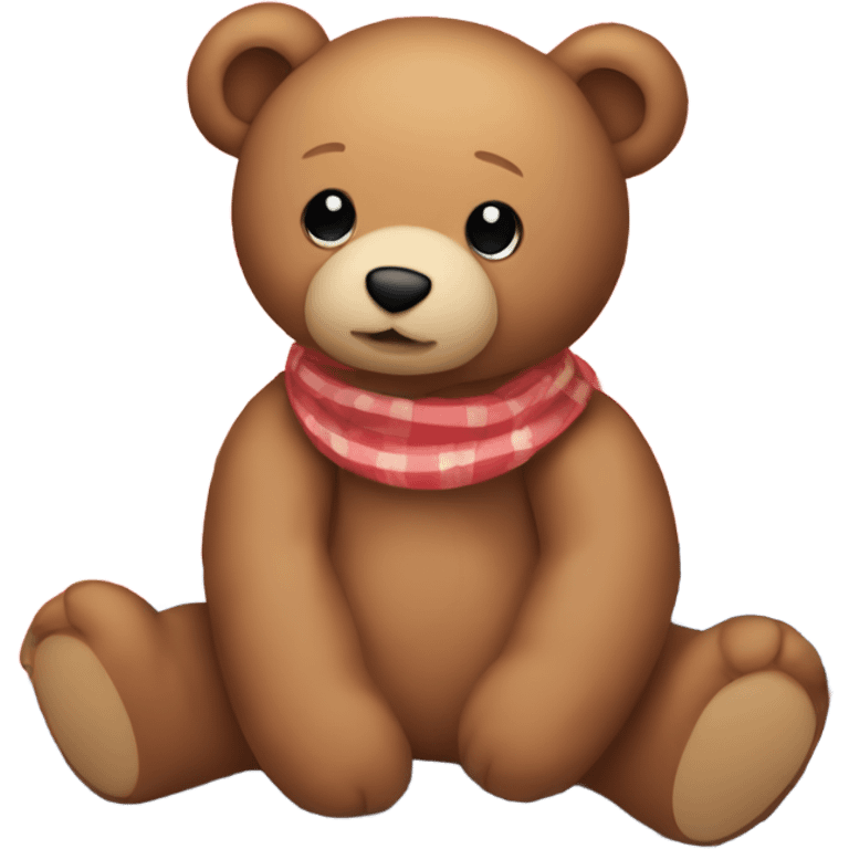 teddy bear sitting on a picnic blanket  emoji