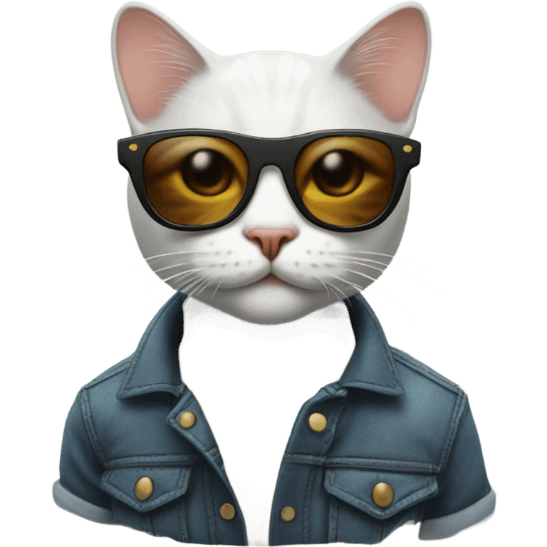 Cat with sunglasses emoji