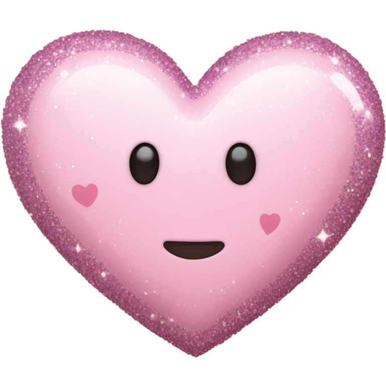 light pink heart with glitter emoji