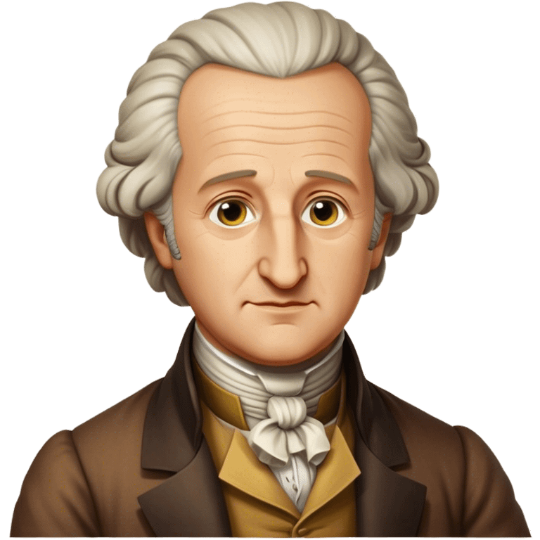 Cinematic Realistic Johann Wolfgang von Goethe Portrait Emoji, depicted as an intellectual literary giant with a thoughtful gaze and refined attire, rendered with detailed textures and warm classical lighting that captures his enduring literary influence. emoji