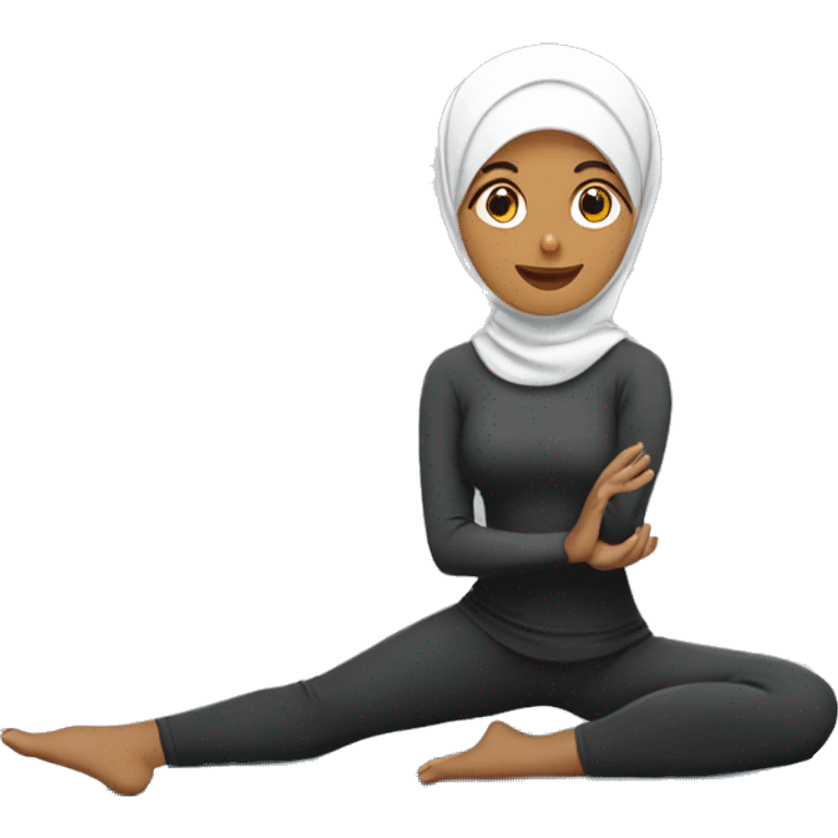 Hijabi-girl-doing-pilates-exercise emoji