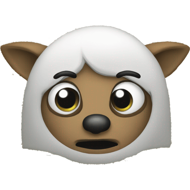 Face where eyes are replaced by letters “ewe” emoji