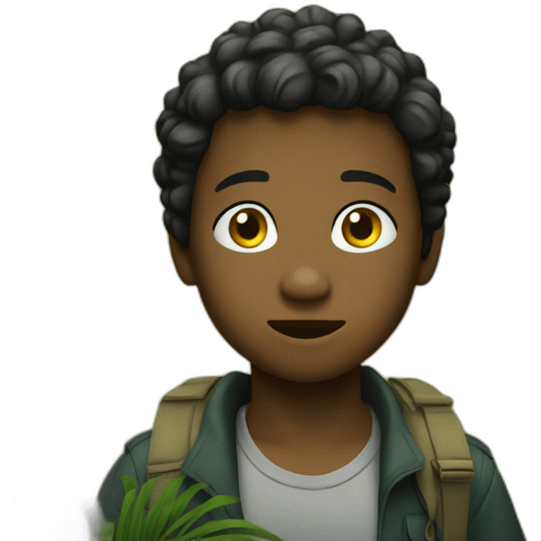 Lost boy in jungle emoji