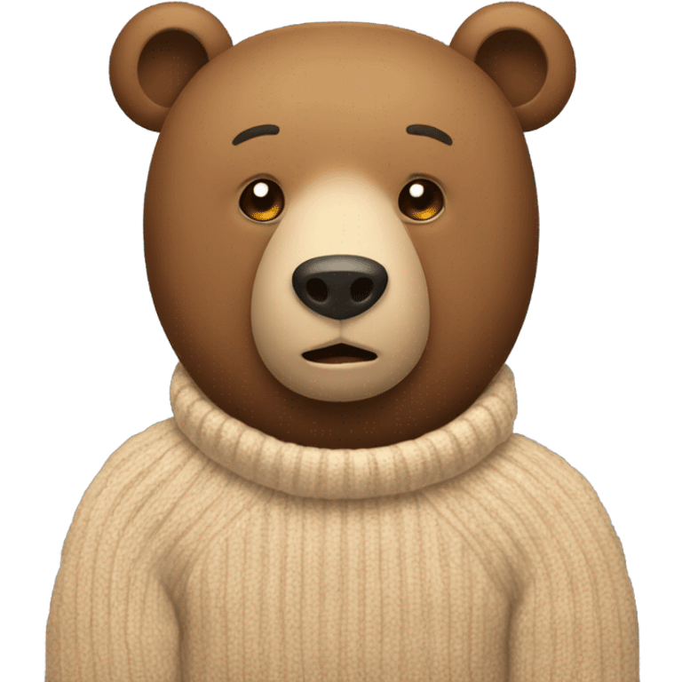 Sleepy bear with sweater emoji