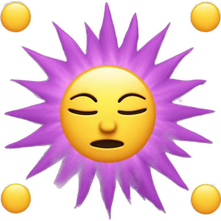 purple sun emoji