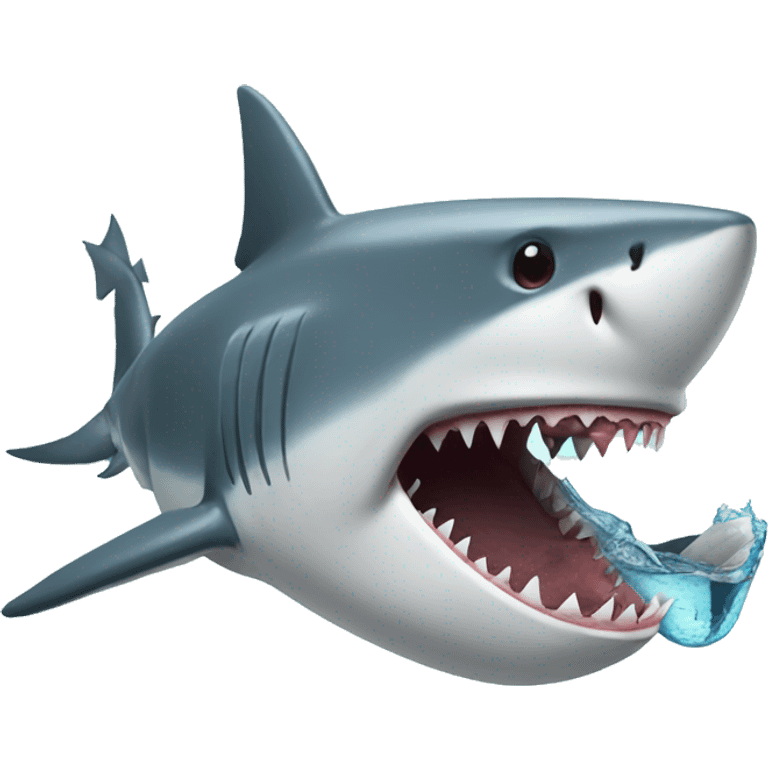 Shark eating shark  emoji