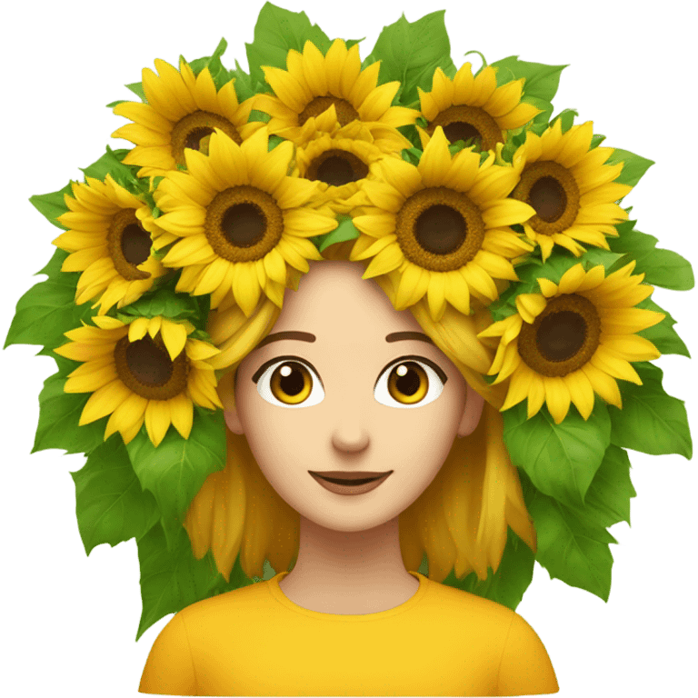 a sunflower crown  emoji