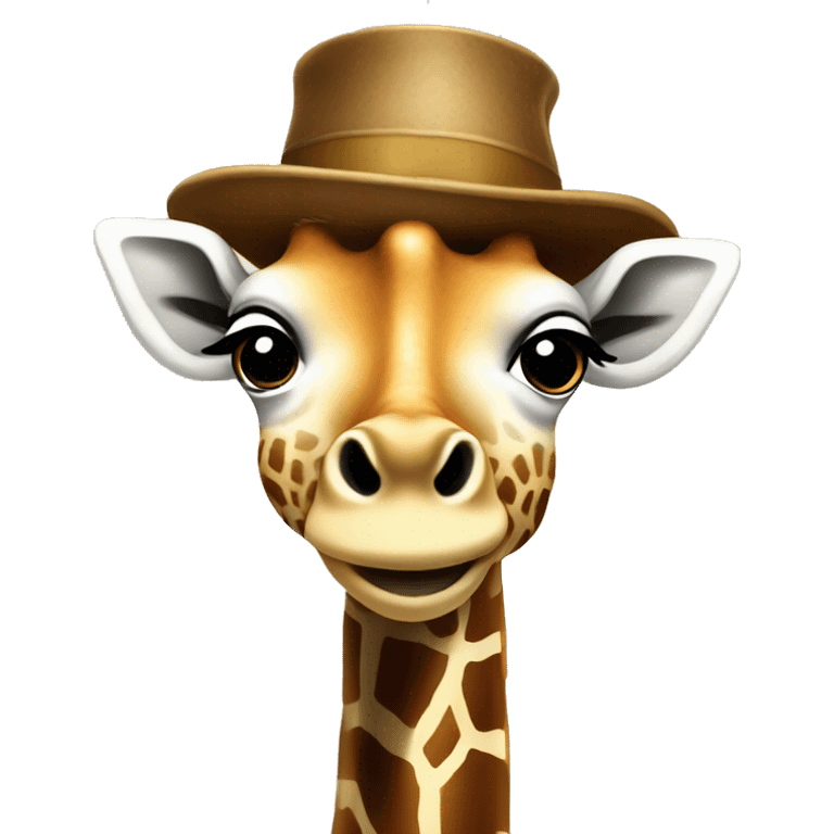 Giraffe with hat  emoji