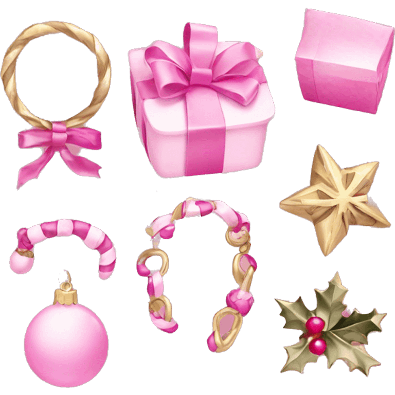 pink christmas accessories  emoji