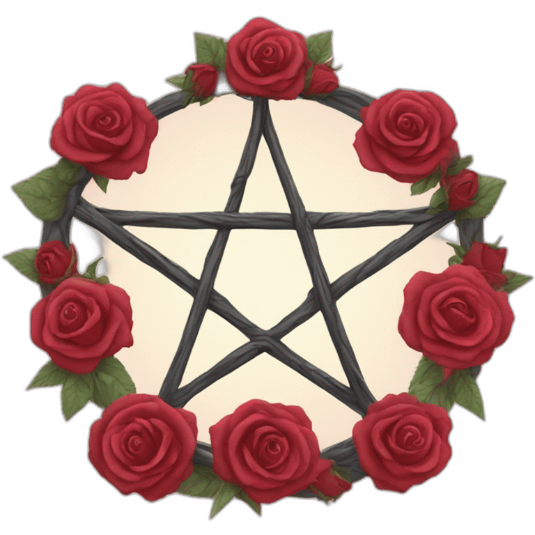 pentagram with roses emoji