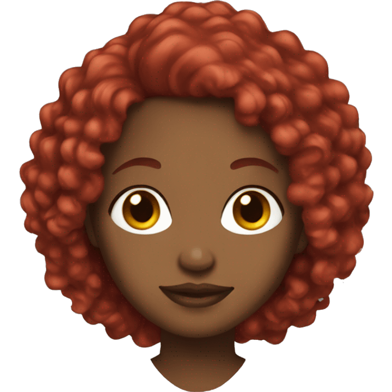 Pretty black woman with red hair emoji