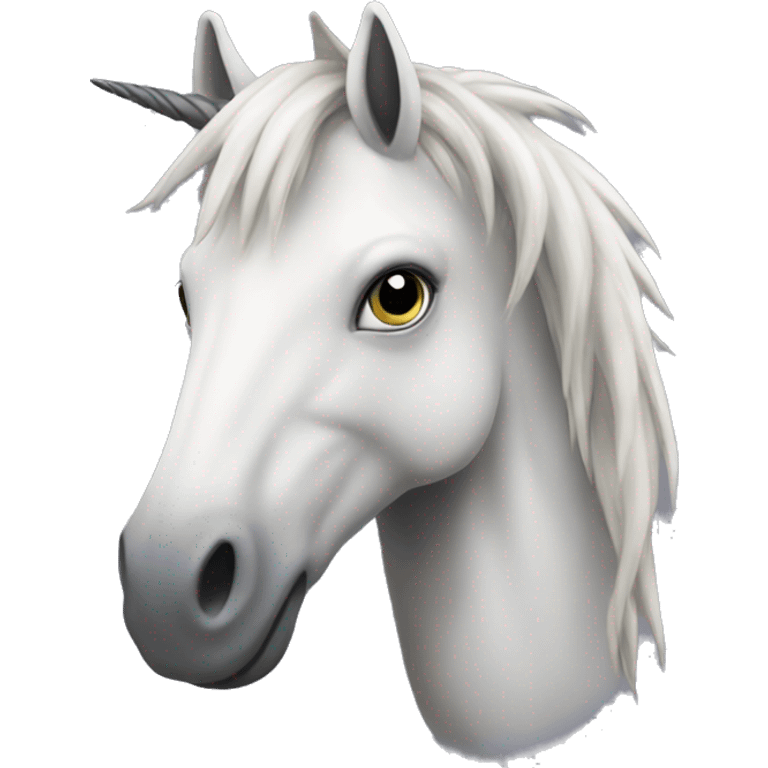 Licorne qui passe un test emoji