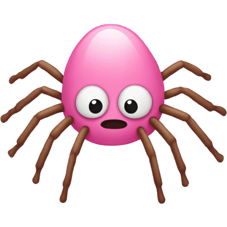 a pink spider poop emoji emoji