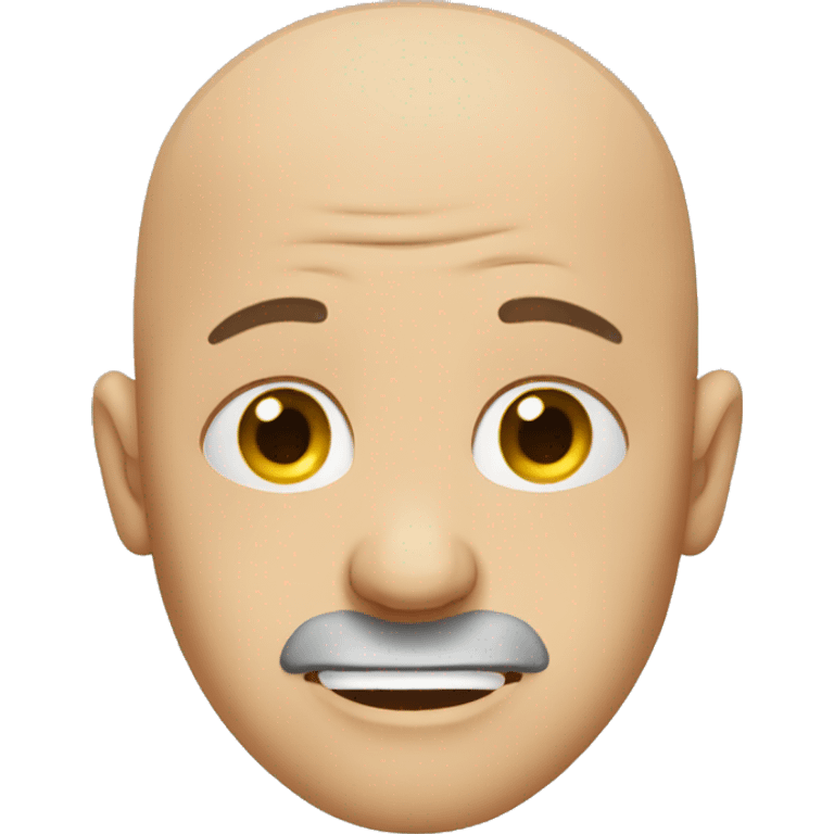 a bald guy crying emoji