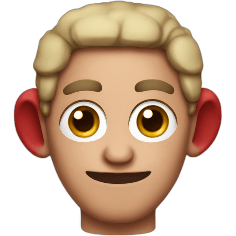 Horned Netanyahu with red skin emoji