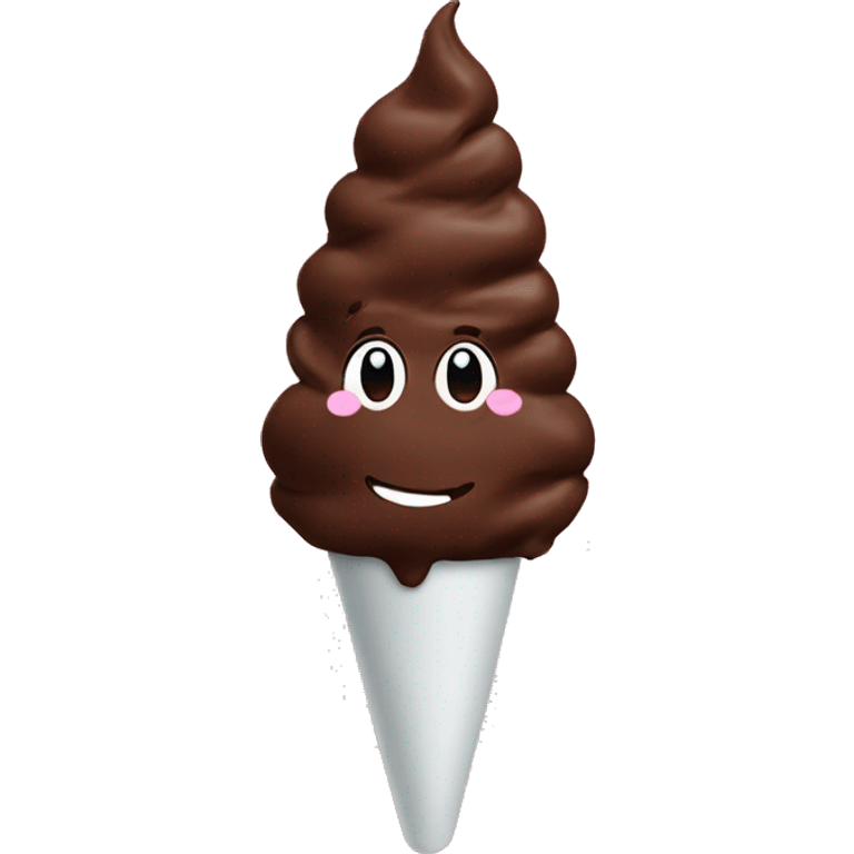 chocolate heart ice cream emoji