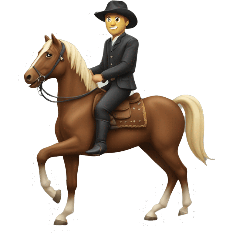 Man riding a horse  emoji