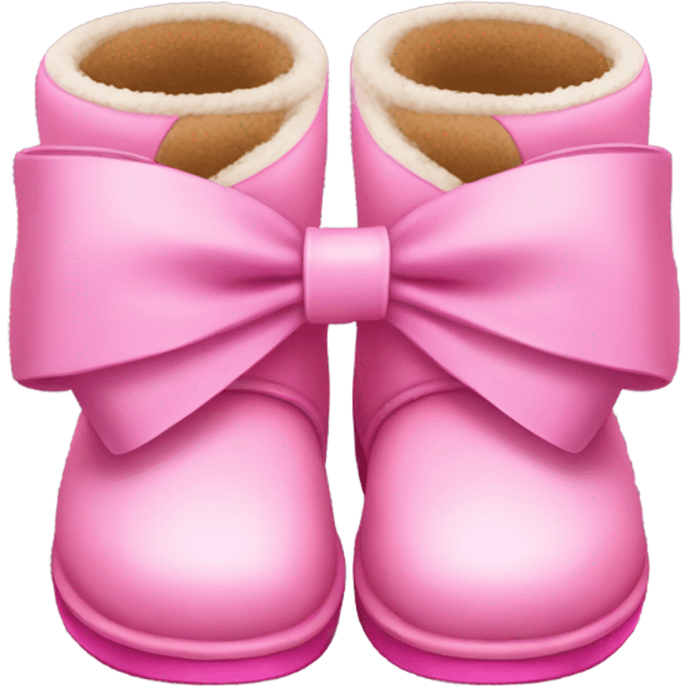 Pink bow Uggs  emoji