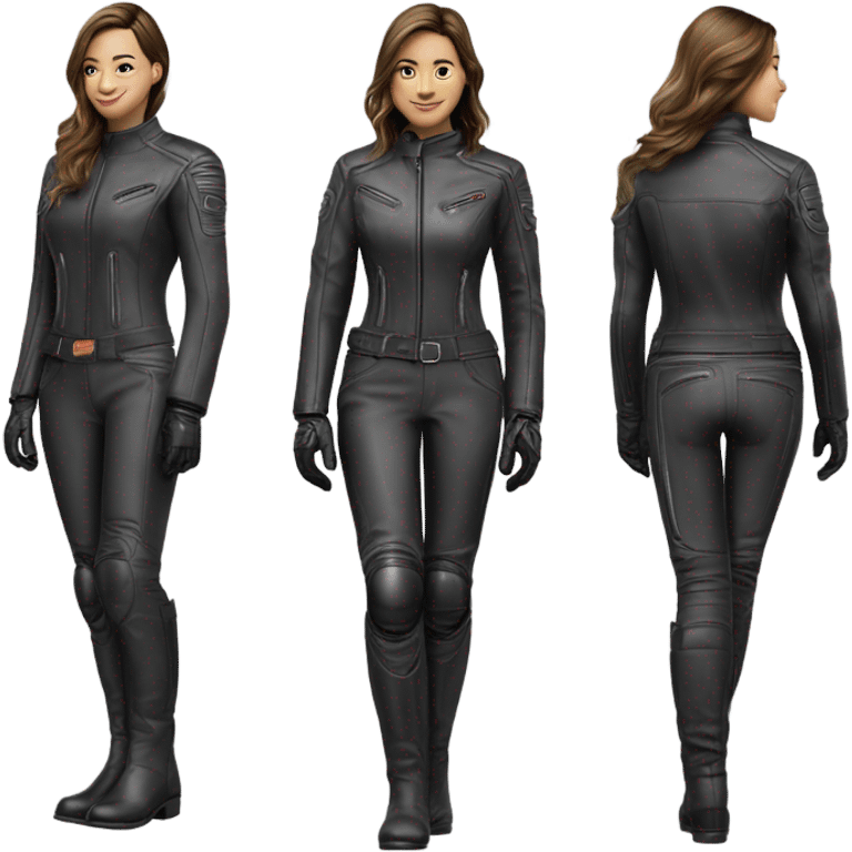 Women’s motorcycle gear emoji