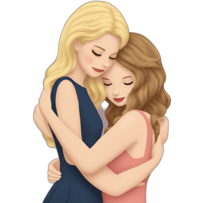 Lana del Rey & Taylor swift hugging emoji