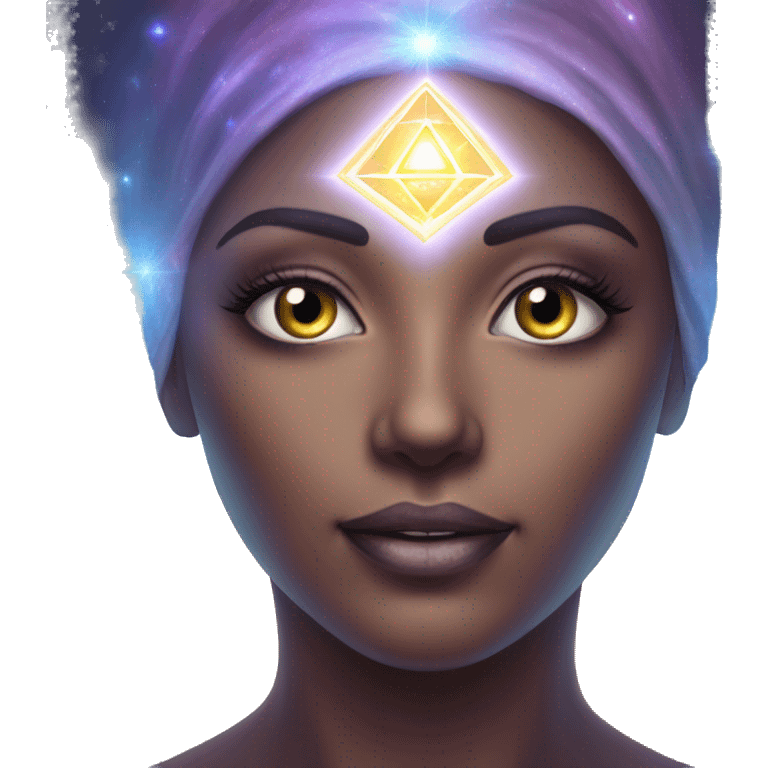 Pleiadian radiant glowing diva woman female third eye emoji