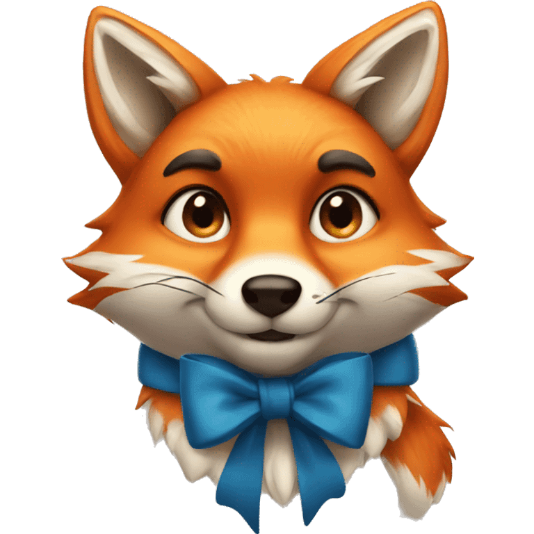 Fox with bow emoji