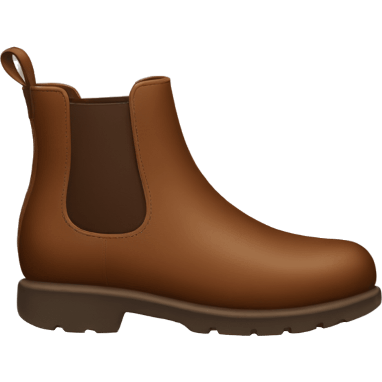 Brown Chelsea boot  emoji