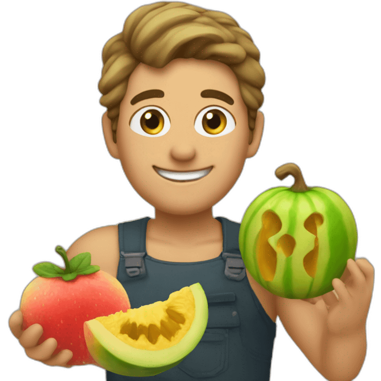 Jenfils sur une pastèque  emoji