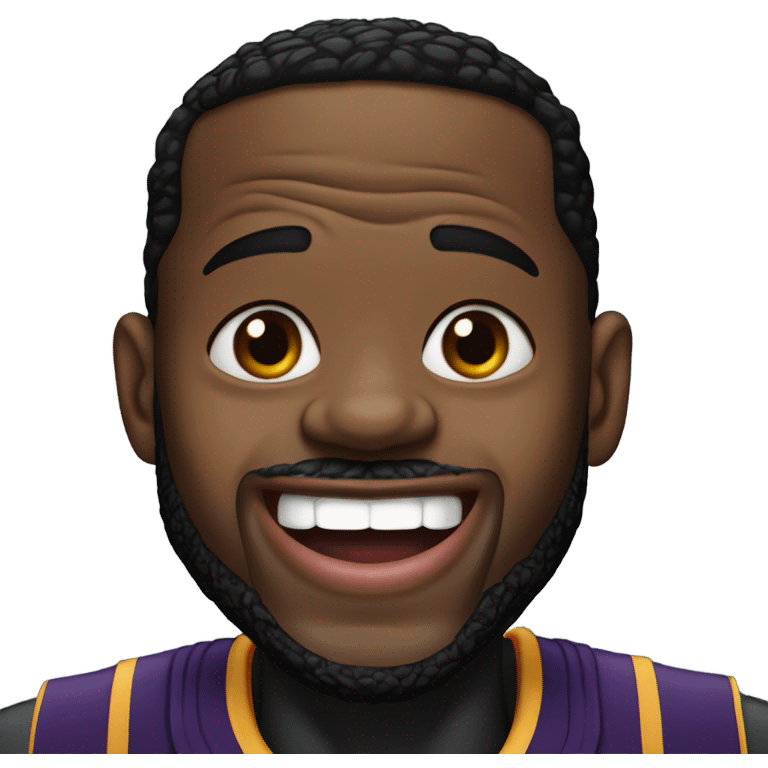 Lebron with his tounge out  emoji