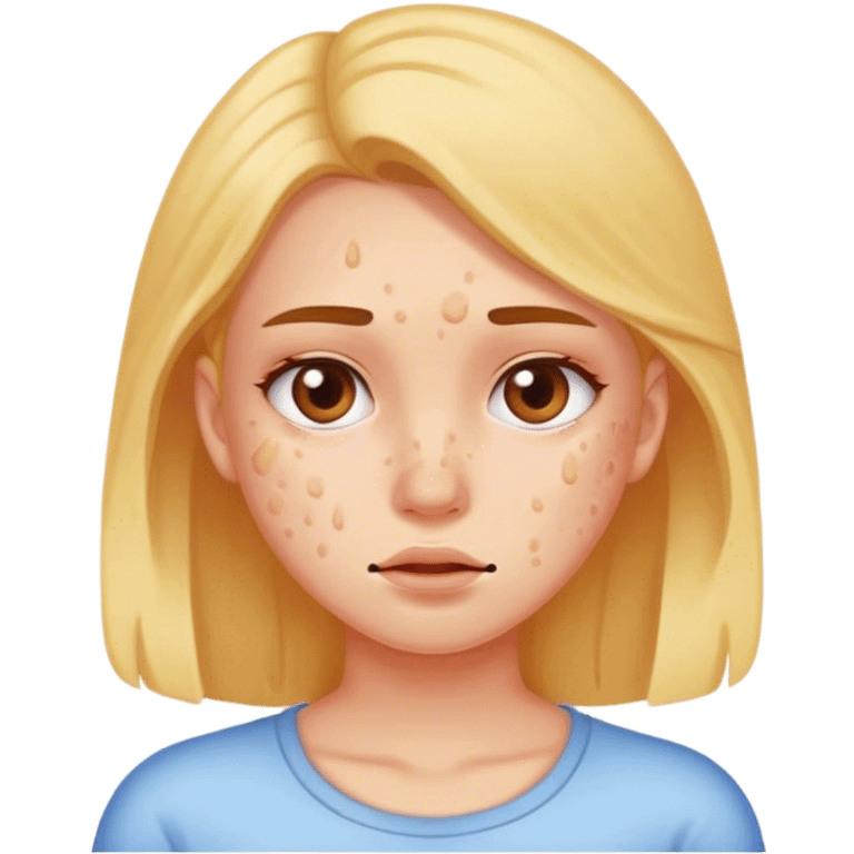 Girl with acne emoji