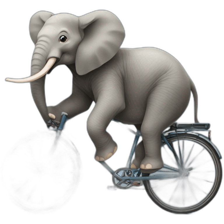 Elephant qui fait du velo emoji