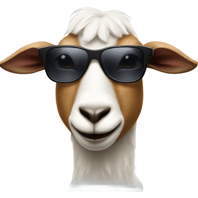 Goat wearing sunglasses emoji