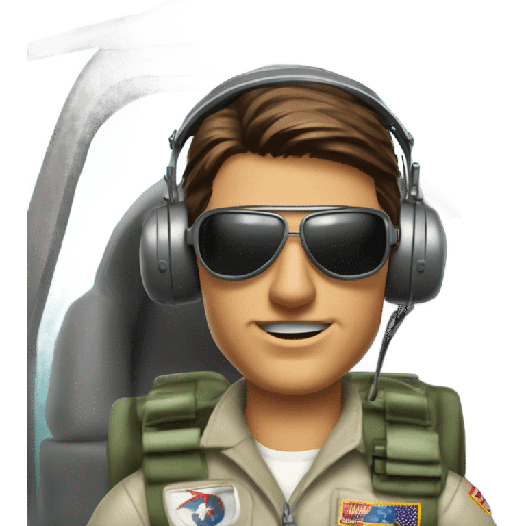 tom cruise piloting a helicopter emoji