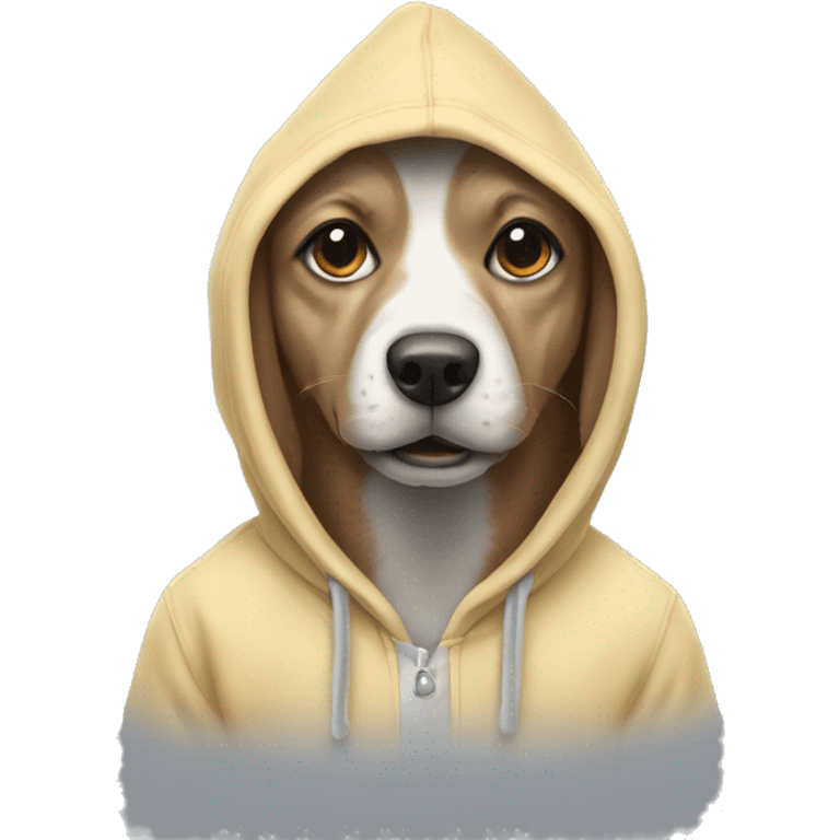 dog wearing a hoddie emoji