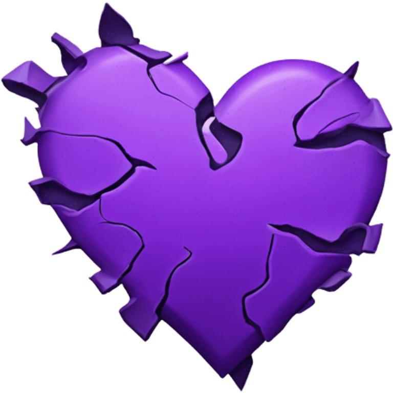 Broken heart but purple  emoji