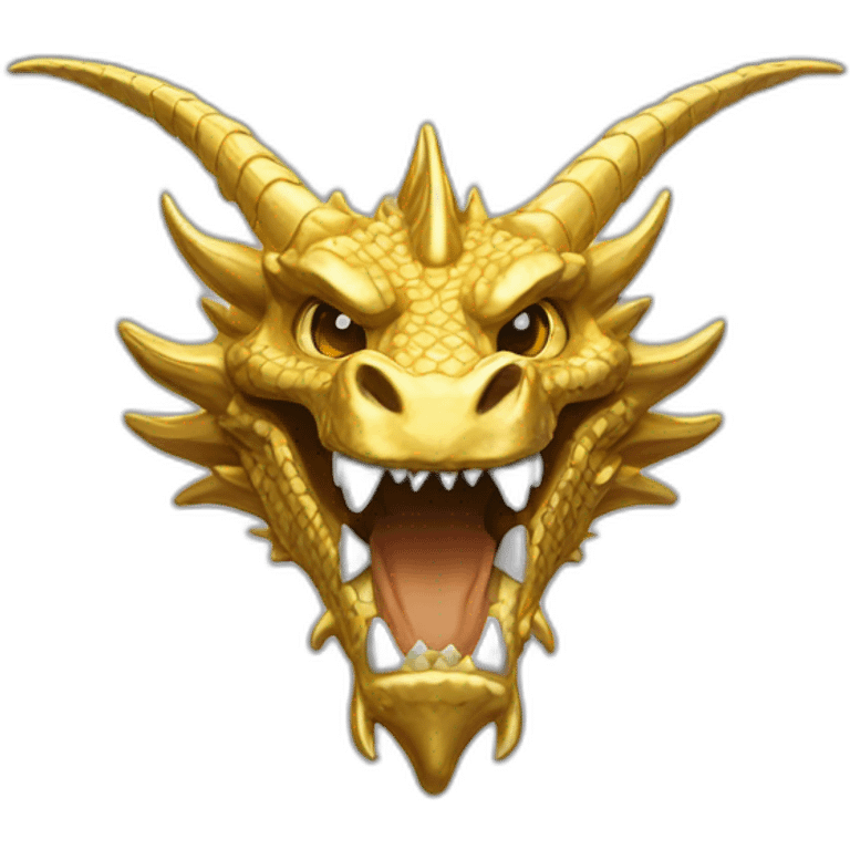 Gold Dragon Head With Diamond Horn emoji