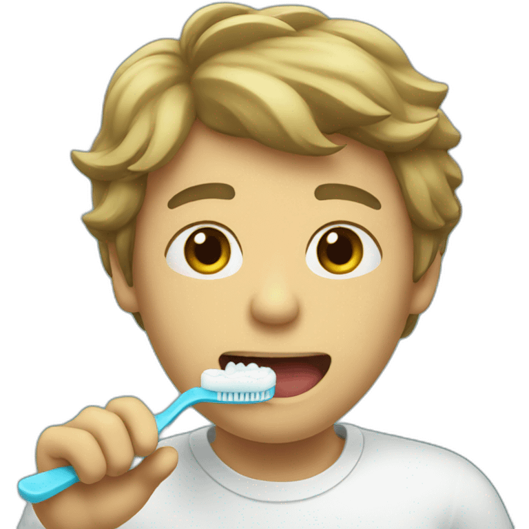 brushing teeth emoji