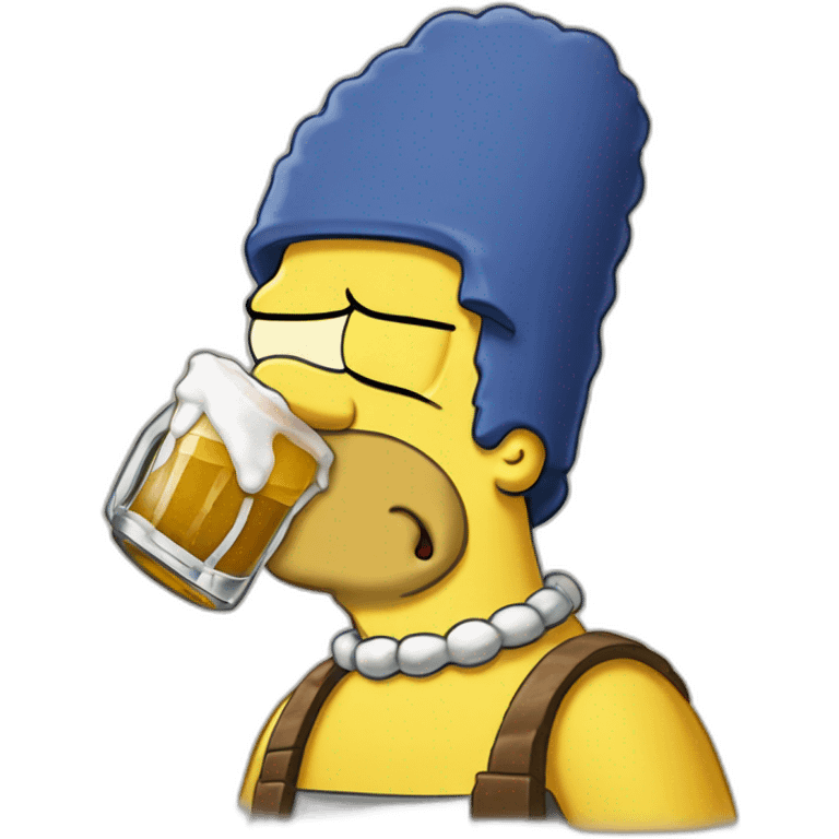 Homer Simpson drink beer emoji