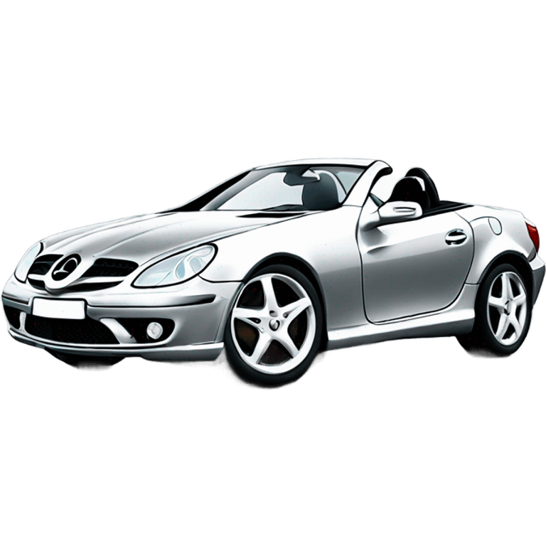 Mercedes slk from 2000, silver color emoji