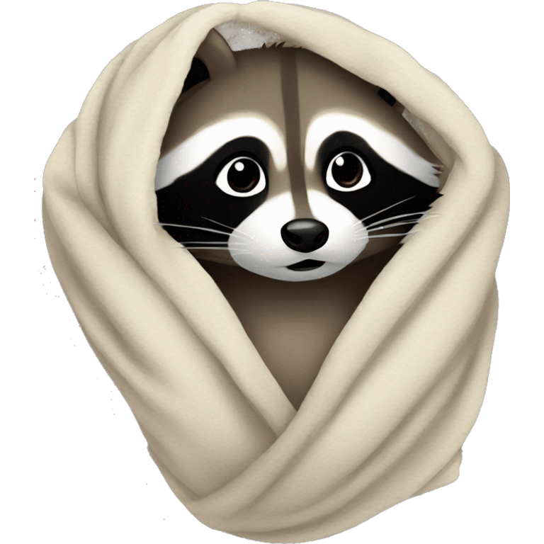 RACCOON IN A BLANKET emoji